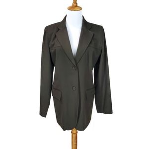 Harve Bernard Wool Jacket / Blazer Olive Green Workwear  Career Wear Size 6P